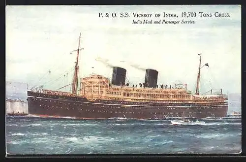 AK Passagierschiff Viceroy of India bei der Hafeneinfahrt