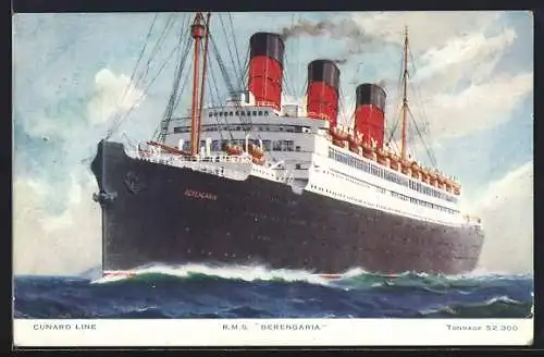 Künstler-AK RMS Berengaria der Cunard Line