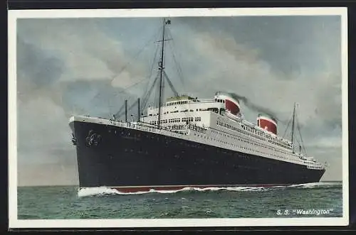 AK Passagierschiff SS Washington in voller Fahrt, Worlds newest Luxury Liner
