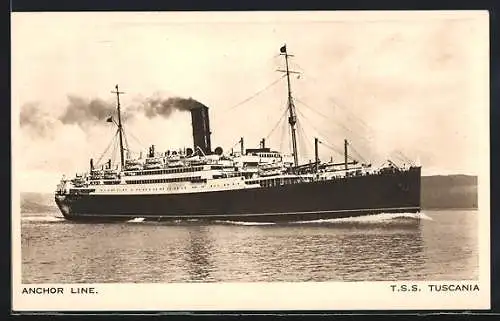 AK Passagierschiff TSS Tuscania, Anchor Line