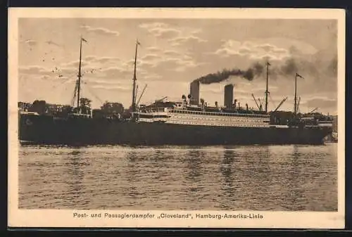 AK Post- und Passagierdampfer Cleveland der Hamburg-Amerika Linie