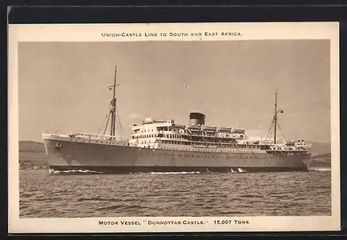 AK Passagierschiff Dunnottar Castle, Motor Vessel, Union-Castle Line to South and East Africa