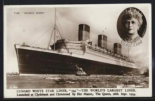 AK Cunard White Star Liner Queen Mary