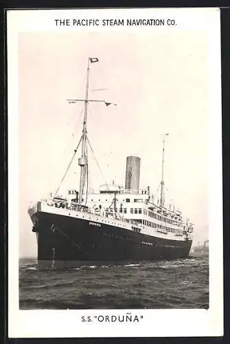 AK Steamer SS Orduna, The Pacific Steam Navigation Co.