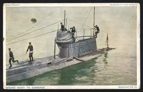 AK Making ready to Submerge, Britisches Unterseeboot