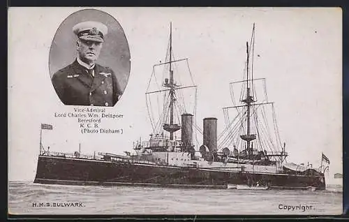 AK HMS Sulwark, Vice-Admiral Lord Charles Wm. Delapoer