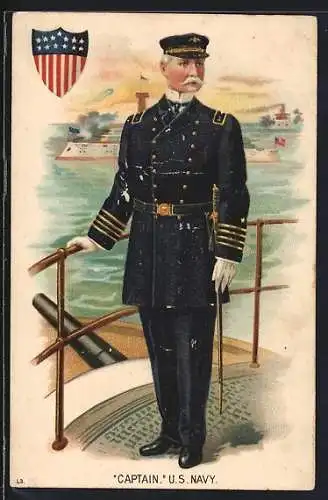 Künstler-AK Captain der US Navy