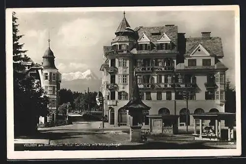 AK Velden am Wörthersee, Hotel Carinthia mit Mittagskogel