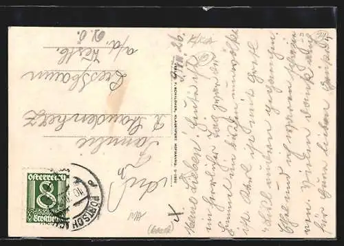 AK Pörtschach am See, Wahlisstrand mit Dampfer