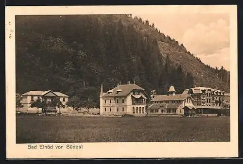 AK Bad Einöd, Ortspartie von Südost