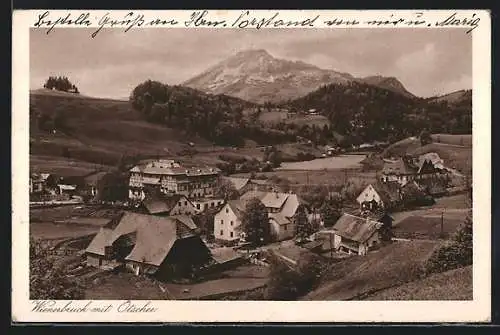 AK Wienerbruck, Ortsansicht mit Ötscher