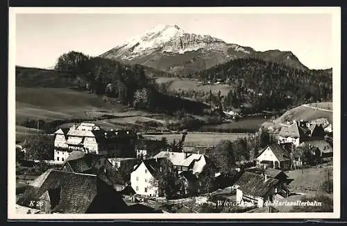 AK Wienerbruck, Ortsansicht mit dem Ötscher