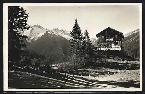 AK Krimml, Pension u. Restauration Falkenstein, Bes. J. K. Brugger, Blick den Hang hinauf