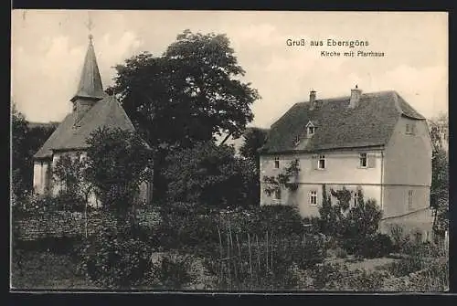 AK Ebersgöns, Kirche mit Pfarrhaus