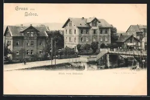 AK Bebra, Hotel Schlüter vom Bahnhof aus