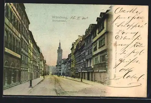 AK Würzburg, Blick in die Domstrasse