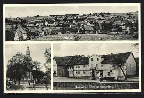 AK Altenschlirf, Gasthaus zur Linde, Kirche, Ortsansicht