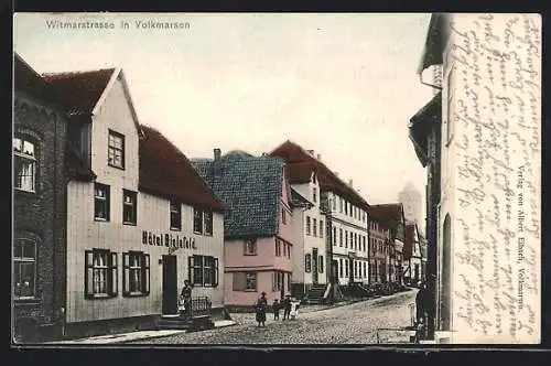 AK Volkmarsen, Witmarstrasse mit Hotel Bielefeld