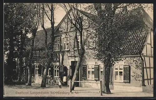 AK Nienburg a. W., Gasthaus Langendamm von Heinr. Killian