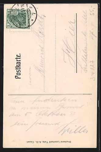 Steindruck-AK Kassel, 1000 Jahrfeier 1913, Wappen der Stadt