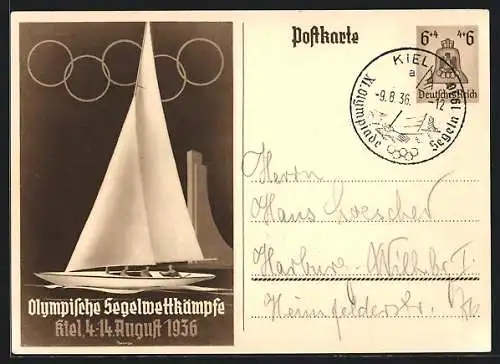 AK Kiel, Olympia, August 1936, Olympische Segelwettkämpfe
