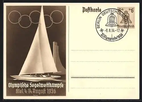 AK Kiel, Olympia, August 1936, Olympische Segelwettkämpfe