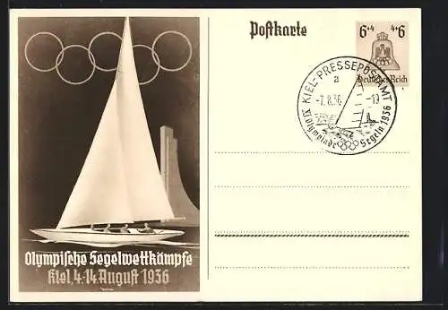 AK Kiel, Olympia, August 1936, Olympische Segelwettkämpfe