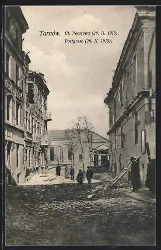 AK Tarnow, Postgasse im Jahr 1915
