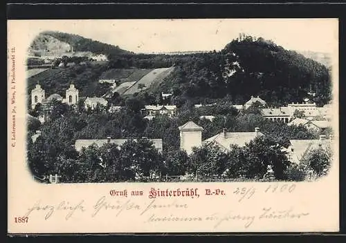 AK Hinterbrühl, Ortsansicht aus der Vogelschau