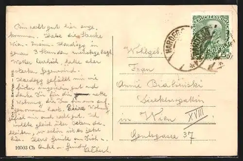 AK Hardegg an der Thaya, Blick zur Ruine