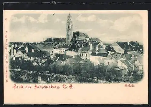 AK Herzogenburg, Totalansicht mit Kirche