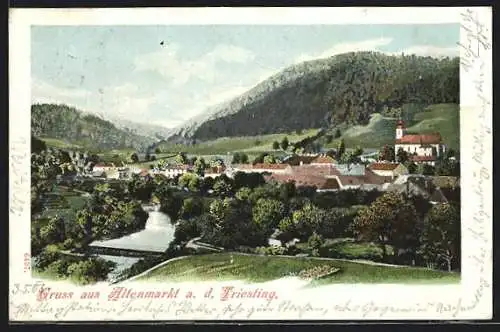 AK Altenmarkt a. d. Triesting, Totalansicht aus der Vogelschau