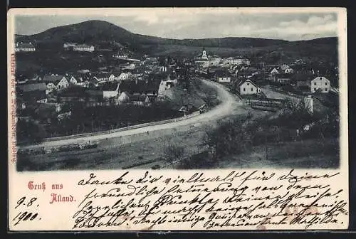 AK Alland, Totalansicht von einer Anhöhe aus