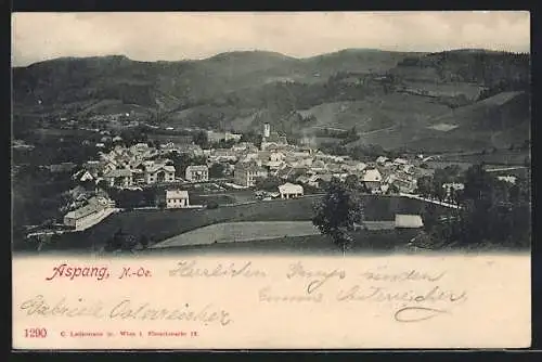 AK Aspang, Totalansicht der Ortschaft