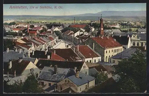 AK Amstetten, Teilansicht mit Strassenpartie