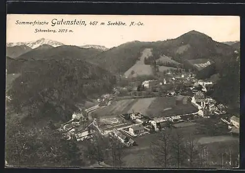 AK Gutenstein, Totalansicht von einem Berg aus