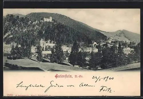 AK Gutenstein, Panorama mit Feste Gutenstein