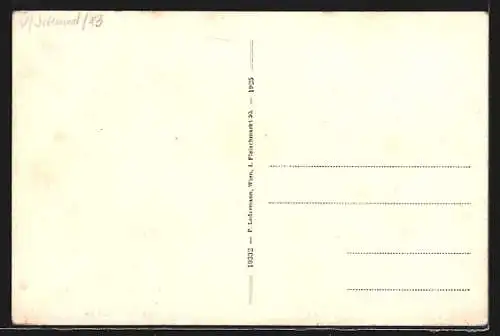 AK Pressbaum, Ortsansicht mit Pensionat Sacré Coeur