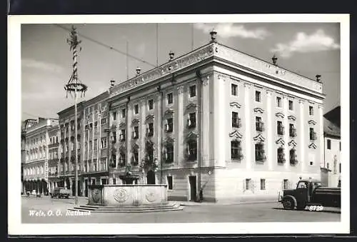 AK Wels, Blick zum Rathaus