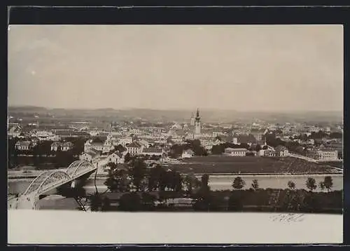 AK Wels, Totalansicht aus der Vogelschau