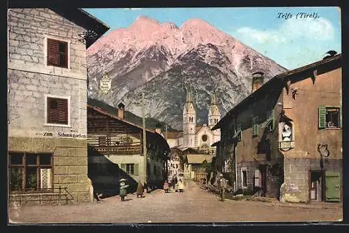 AK Telfs, Gasthof Hohe Munde, Strassenpartie