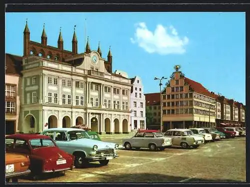 AK Rostock, Rathaus und Haus Sonne