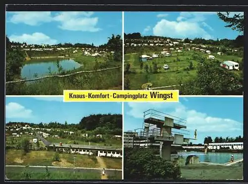 AK Wingst, Knaus-Komfort-Campingplatz in vier Ansichten