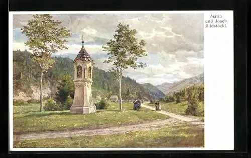 Künstler-AK sign. Hugo Darnaut: Maria und Josef-Bildstöckl