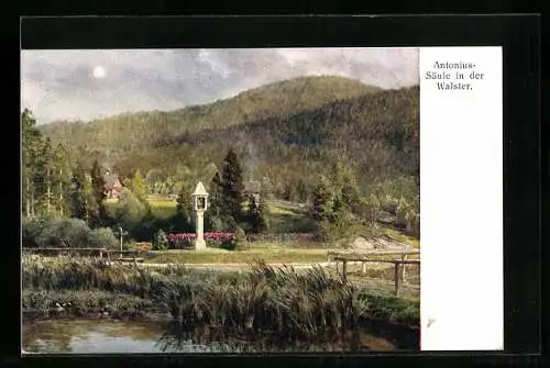 Künstler-AK sign. Hugo Darnaut: Antonius-Säule in der Walster