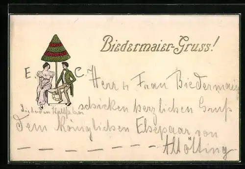 AK Paar in Biedermeier-Mode