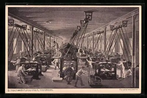 AK Hamburg-Wandsbek, Reichardt-Kakao-Werk, Porzellanwalzwerke