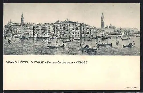 AK Venise, Grand Hotel d`Italie, Bauer Grünwald avec Grand Restauarant