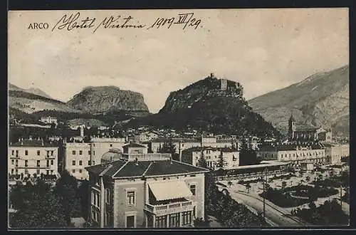 AK Arco, Ortsansicht aus der Vogelschau