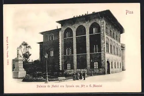 AK Pisa, Palazzo de Medici ora Spinola cn Mto. G. Mazzini
